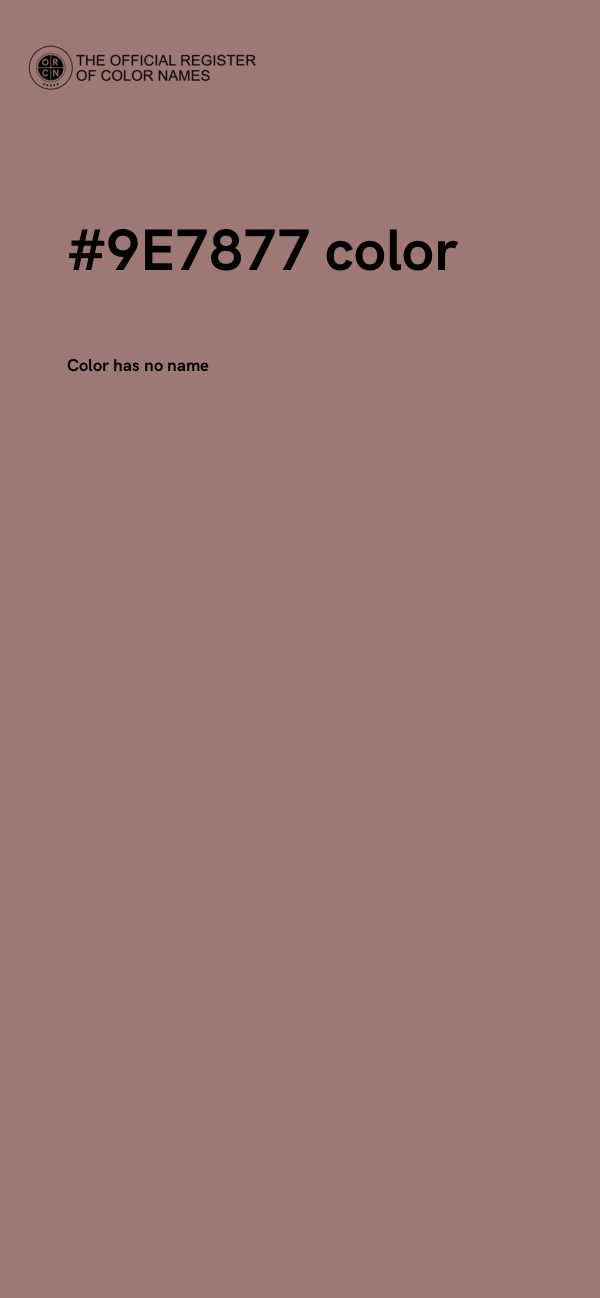 #9E7877 color image