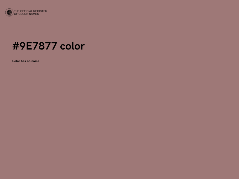 #9E7877 color image