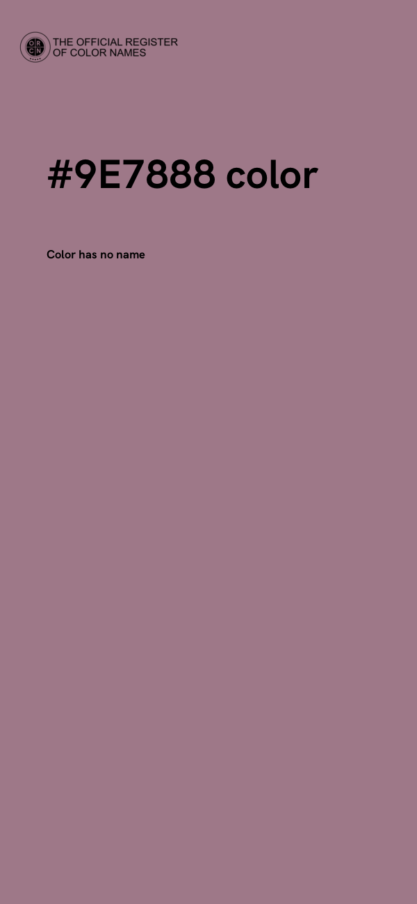 #9E7888 color image
