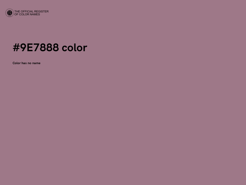 #9E7888 color image