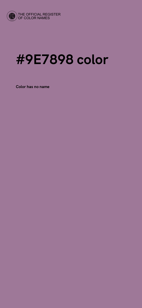 #9E7898 color image