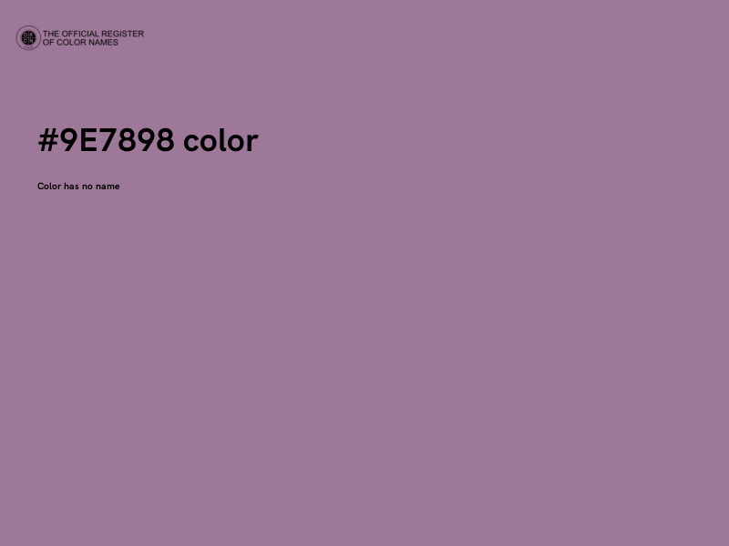 #9E7898 color image