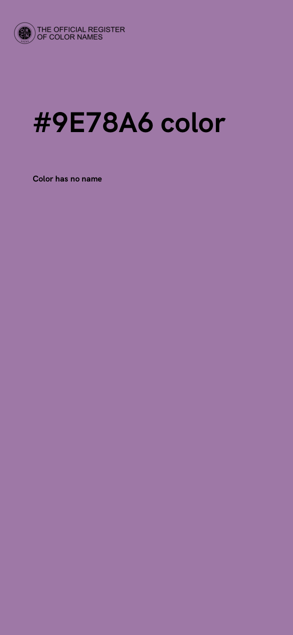#9E78A6 color image