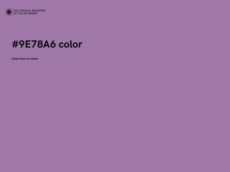 #9E78A6 color image