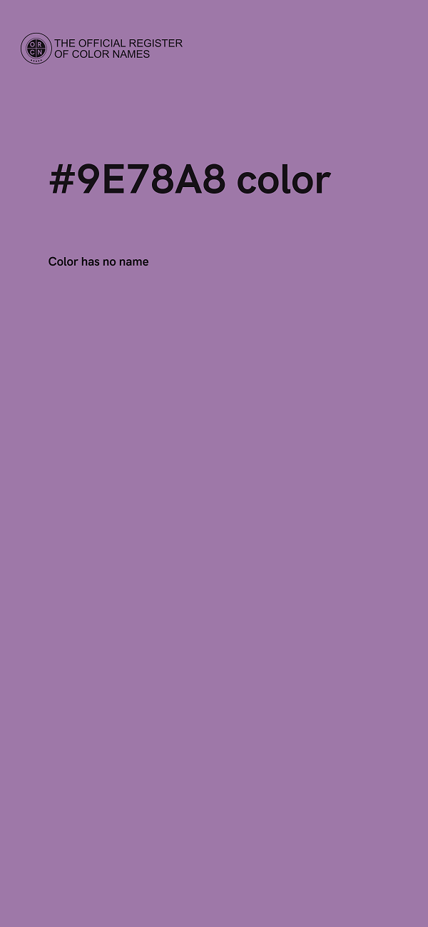 #9E78A8 color image