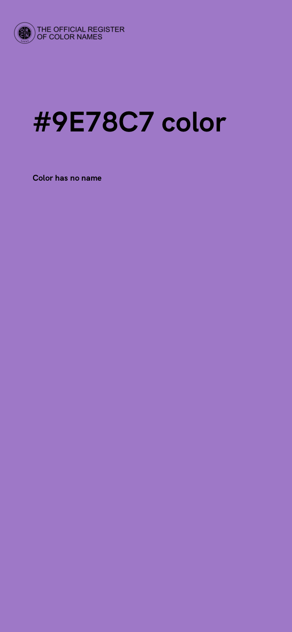 #9E78C7 color image