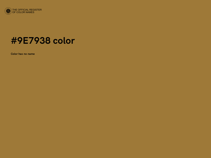 #9E7938 color image