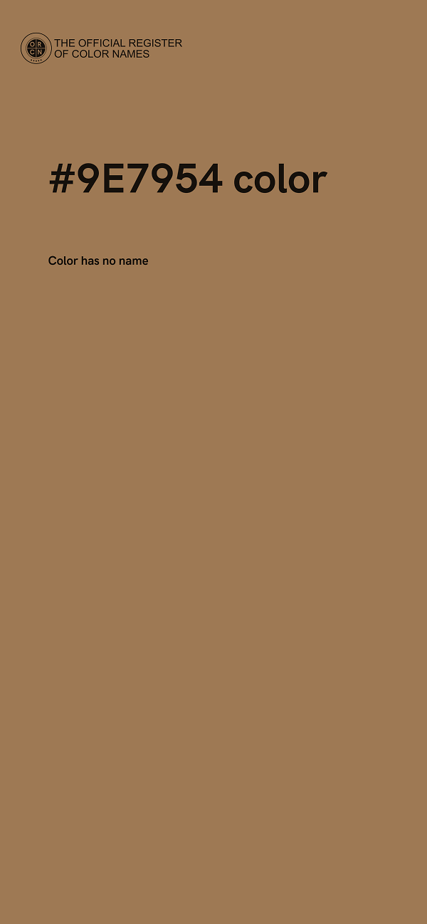 #9E7954 color image