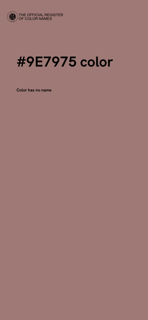 #9E7975 color image