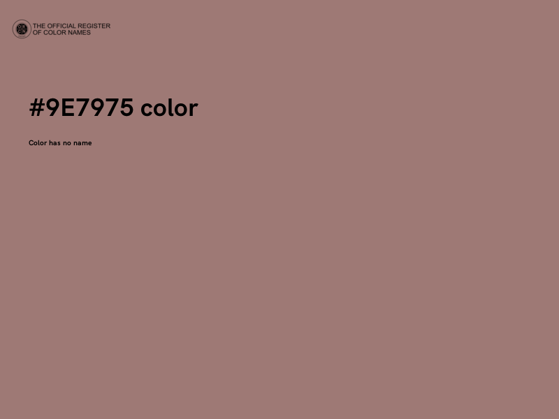 #9E7975 color image
