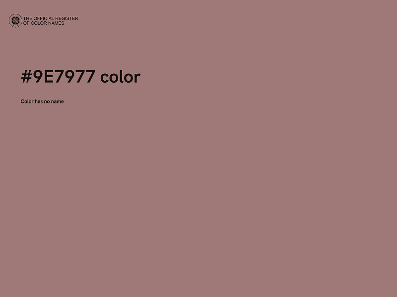 #9E7977 color image