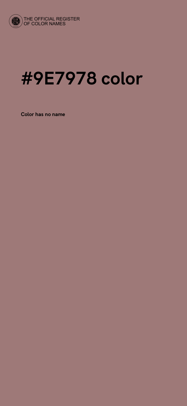 #9E7978 color image