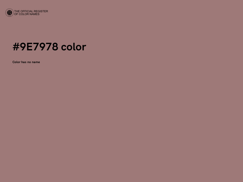 #9E7978 color image