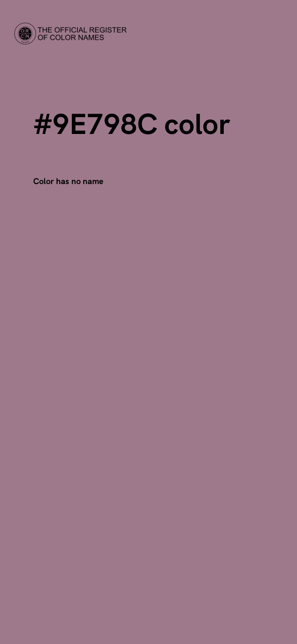 #9E798C color image