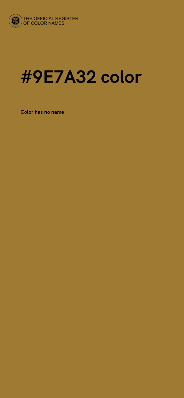 #9E7A32 color image