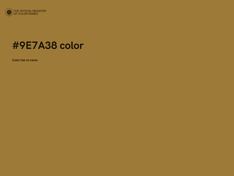 #9E7A38 color image