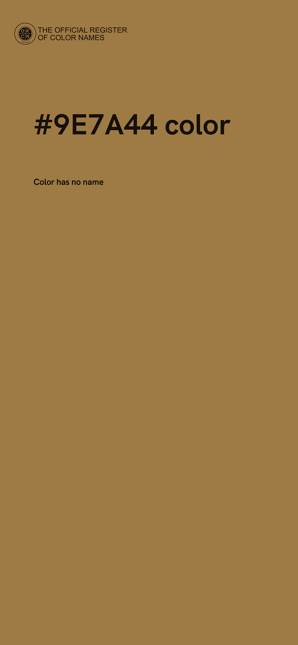 #9E7A44 color image