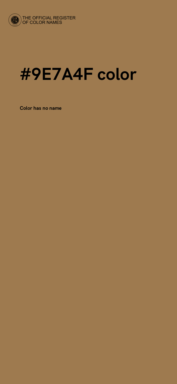 #9E7A4F color image