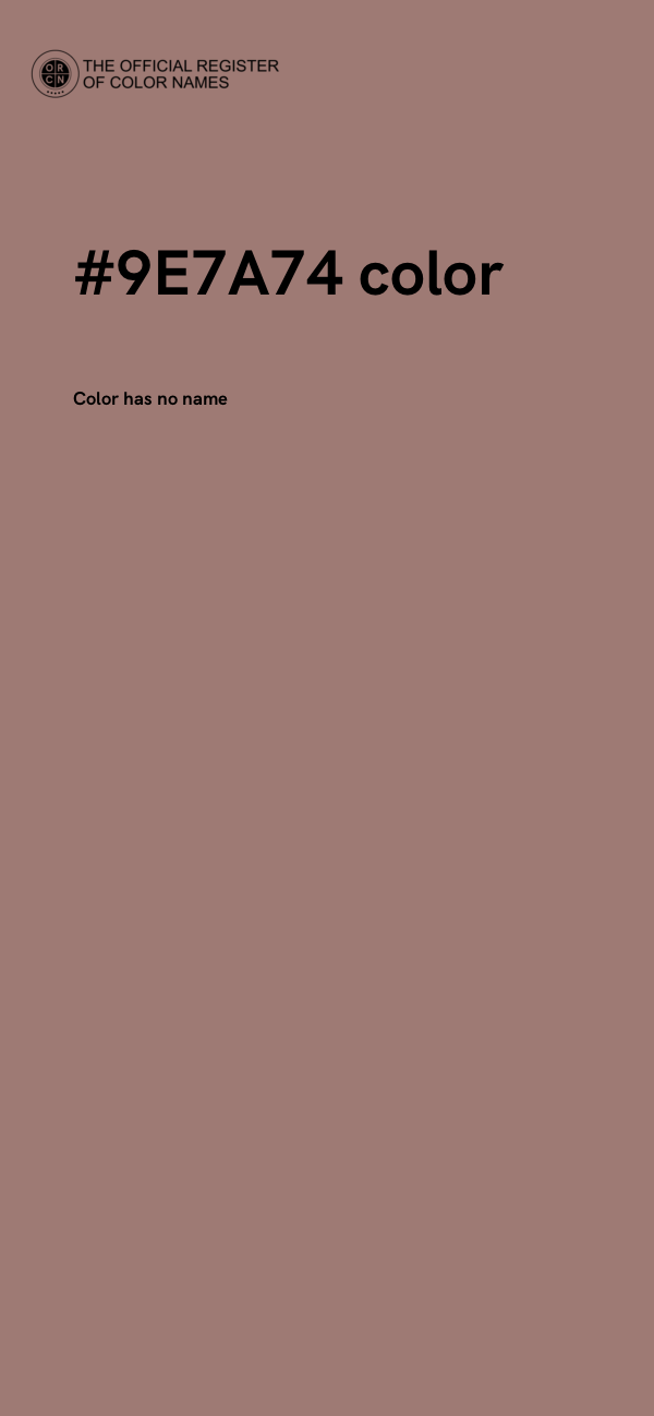 #9E7A74 color image
