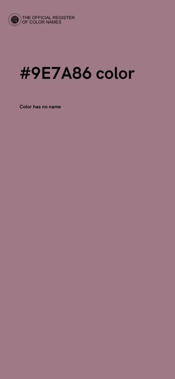#9E7A86 color image