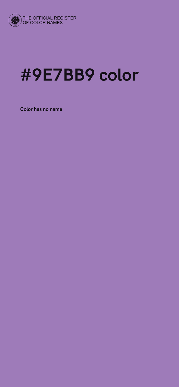 #9E7BB9 color image
