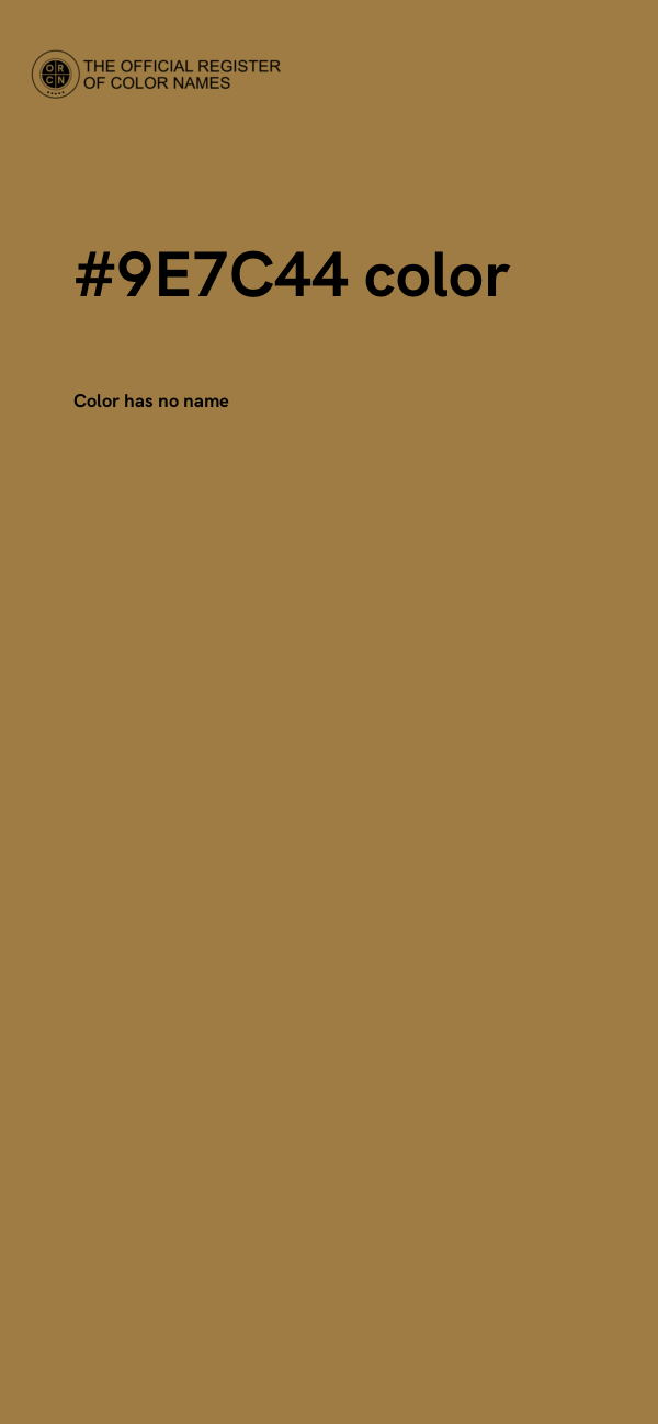 #9E7C44 color image