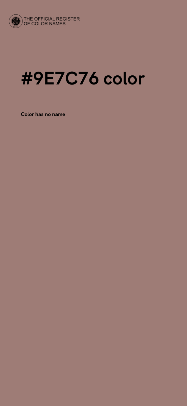 #9E7C76 color image