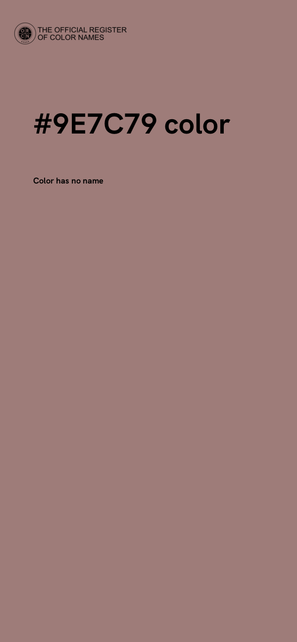 #9E7C79 color image