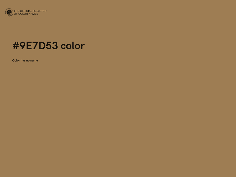 #9E7D53 color image