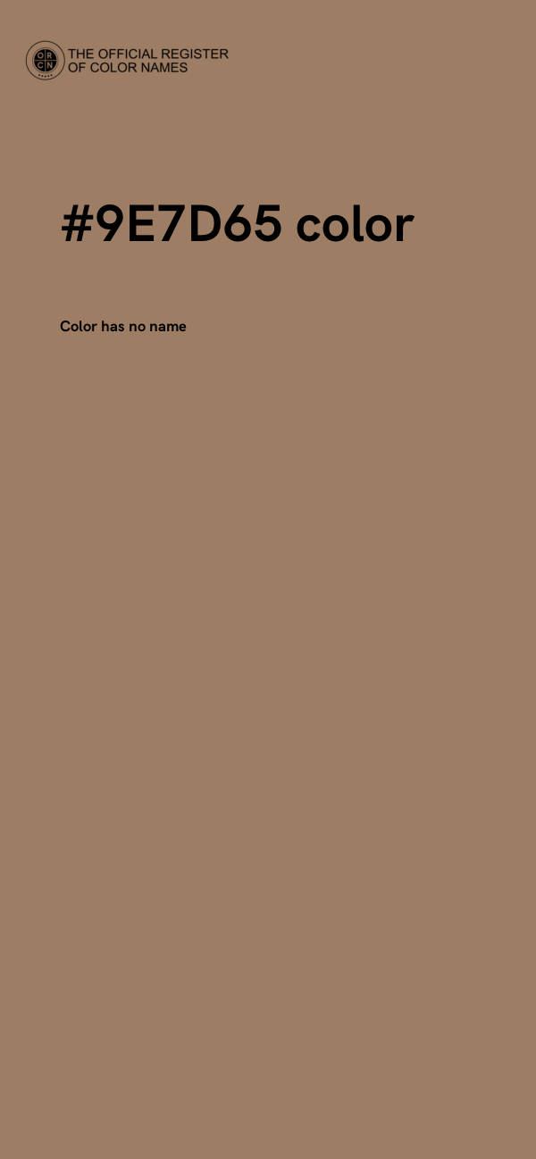#9E7D65 color image