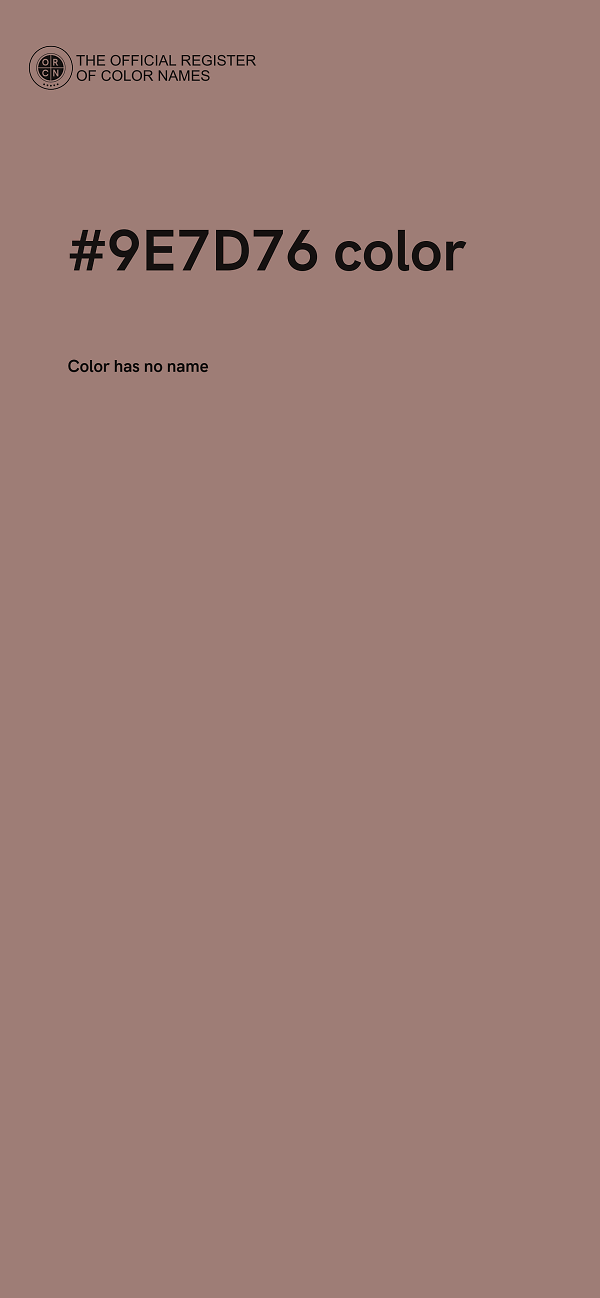 #9E7D76 color image