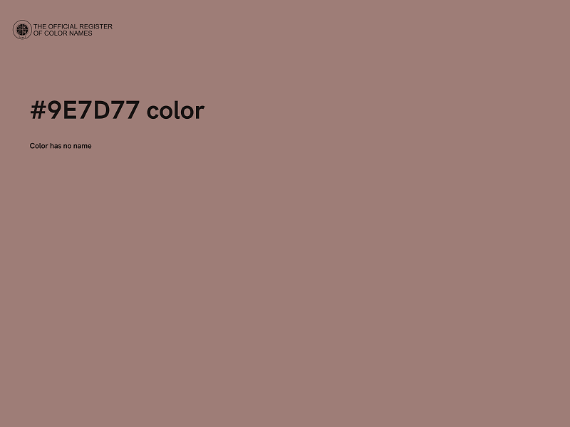 #9E7D77 color image