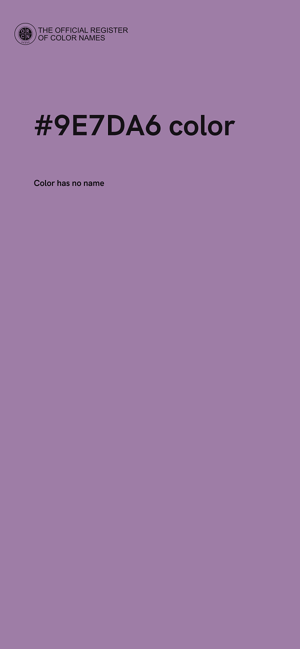 #9E7DA6 color image
