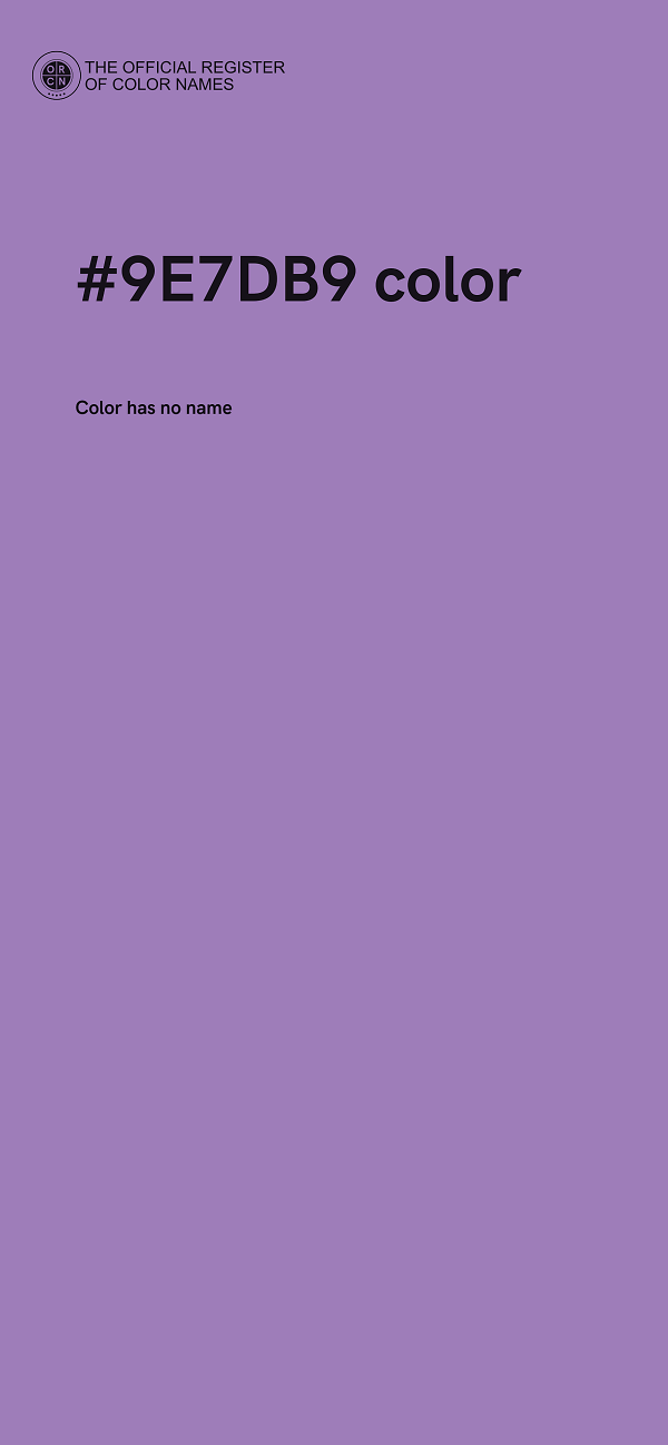 #9E7DB9 color image