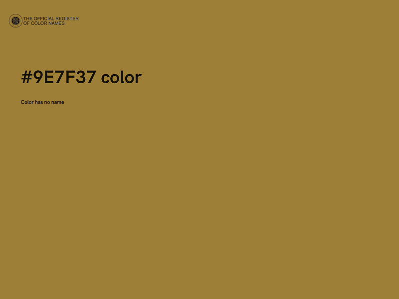 #9E7F37 color image