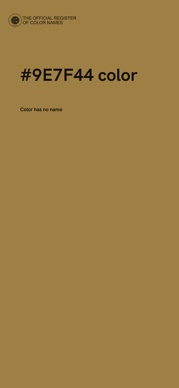 #9E7F44 color image