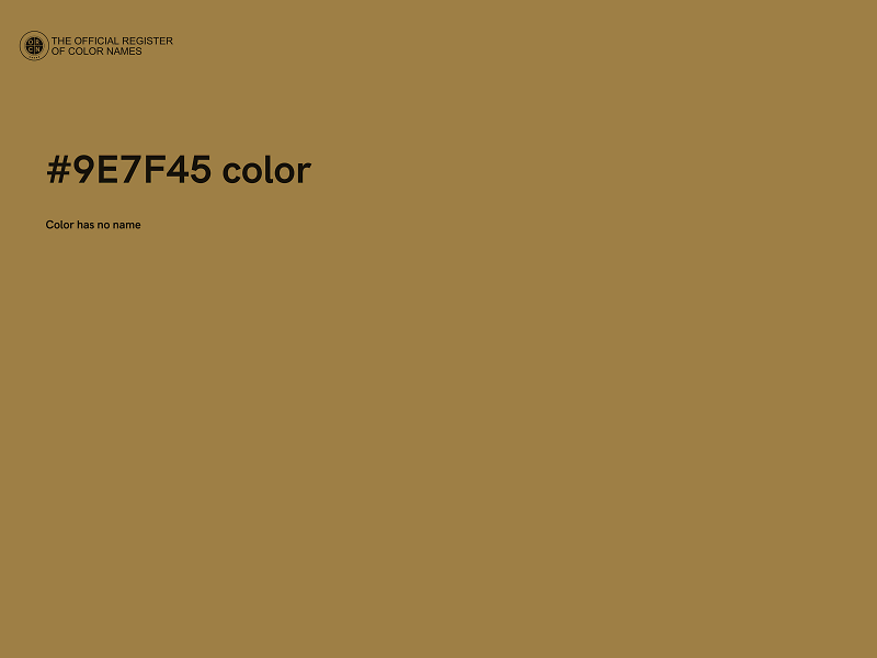 #9E7F45 color image