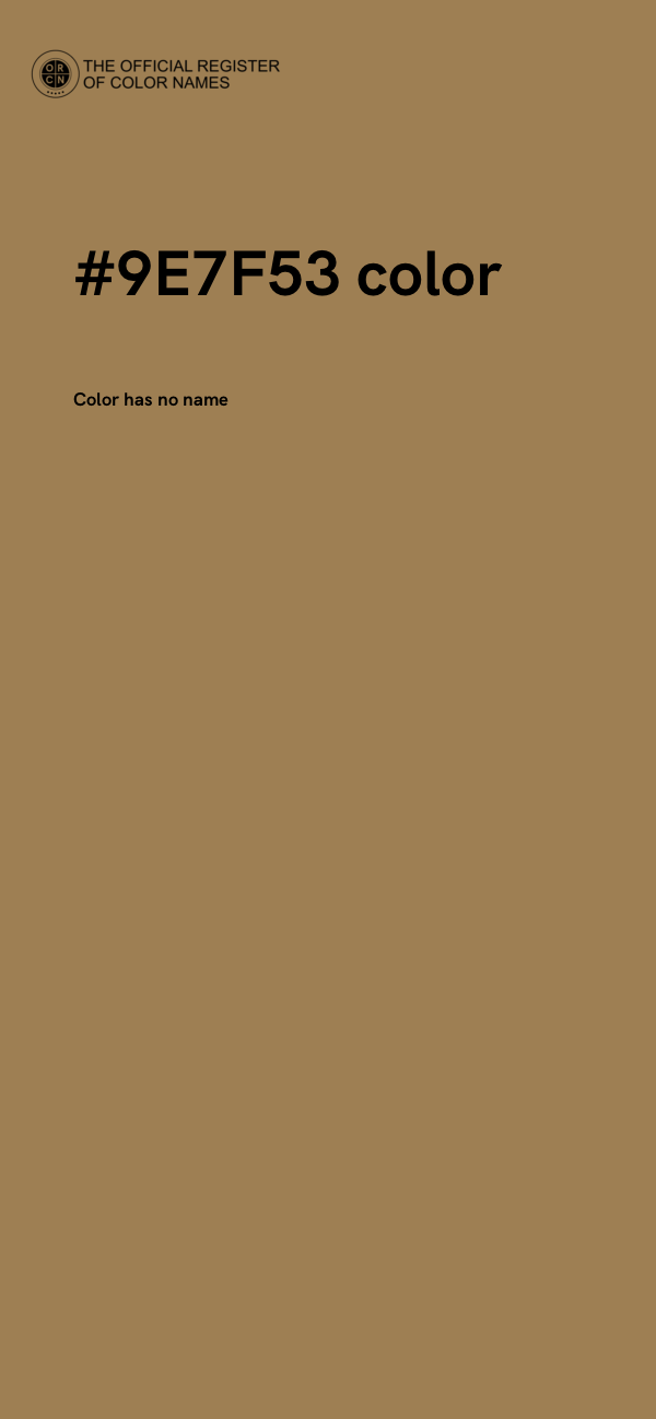 #9E7F53 color image
