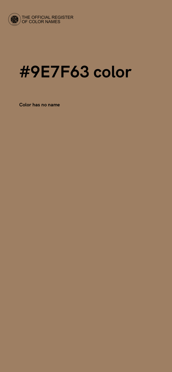 #9E7F63 color image