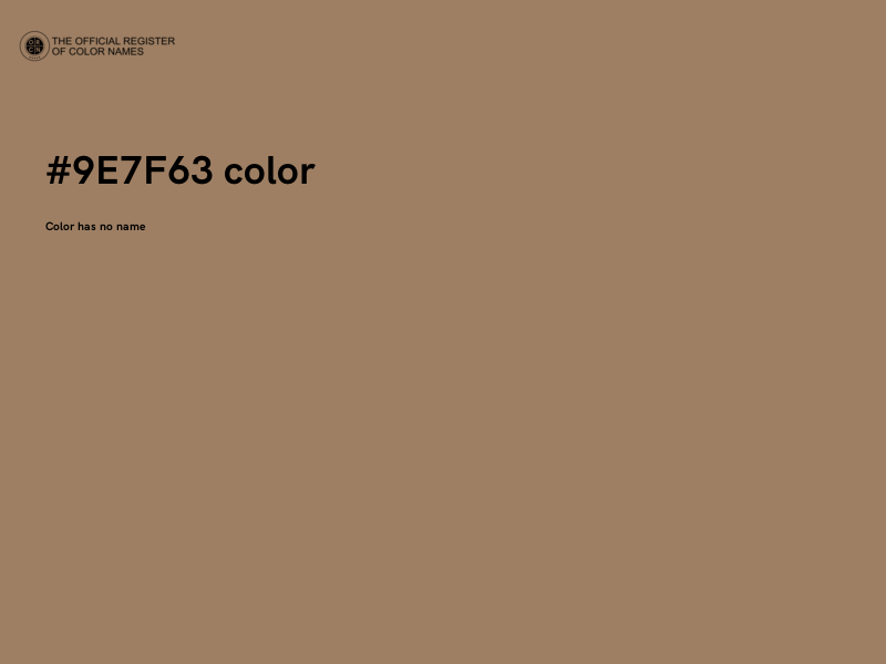 #9E7F63 color image