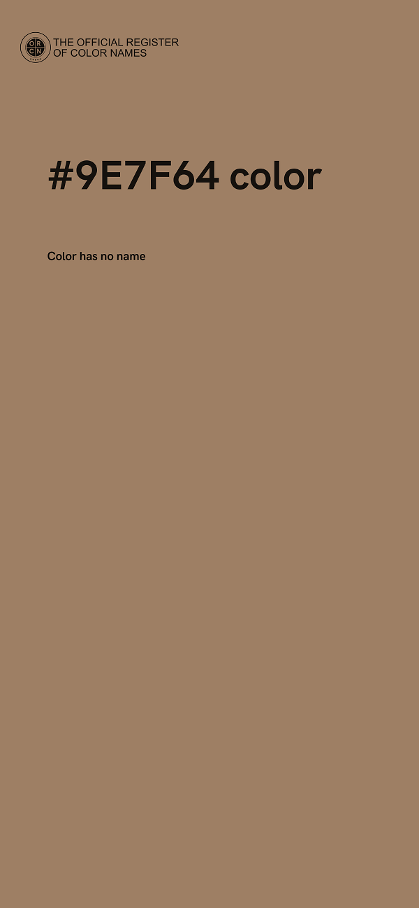 #9E7F64 color image