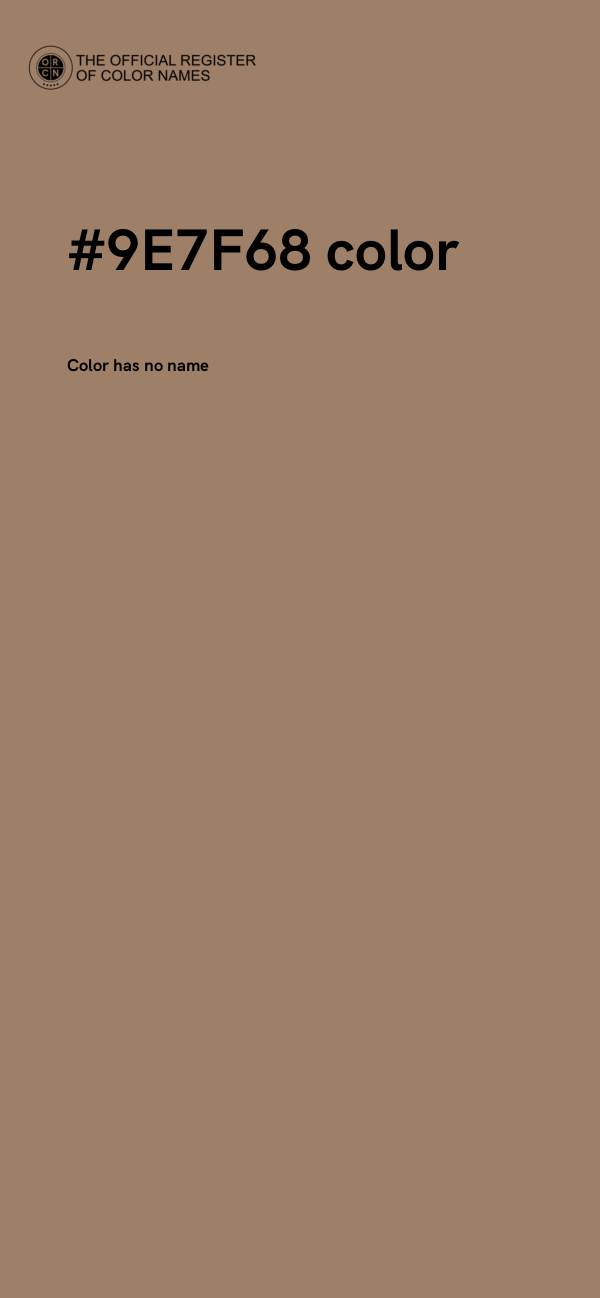 #9E7F68 color image