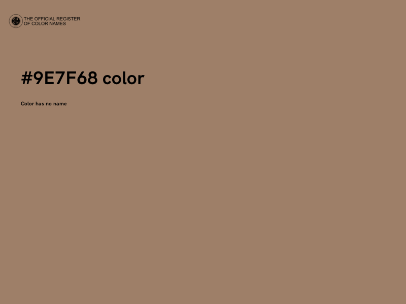 #9E7F68 color image