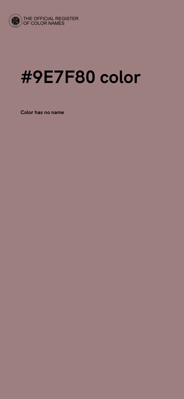 #9E7F80 color image