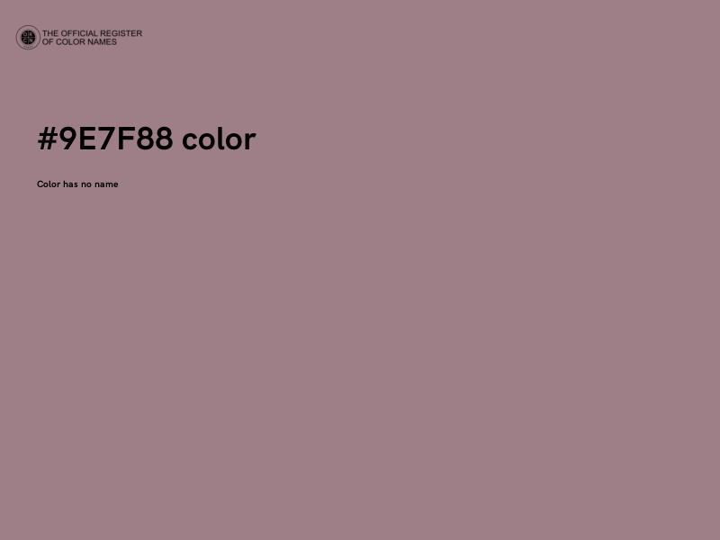 #9E7F88 color image
