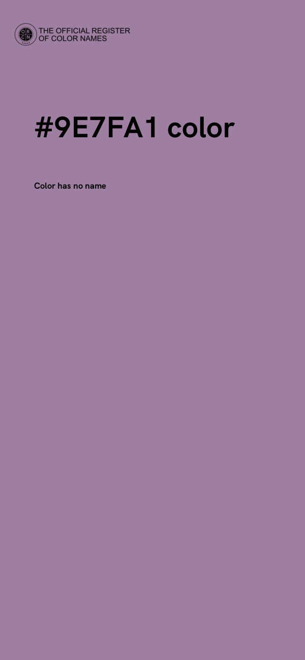 #9E7FA1 color image