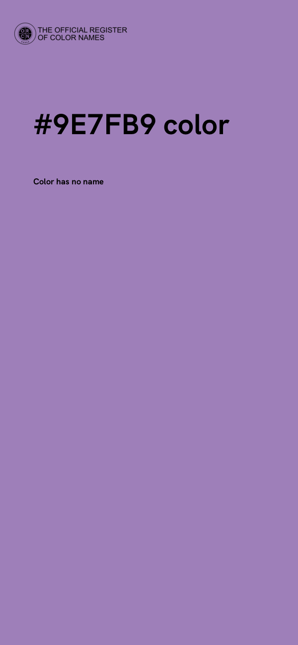 #9E7FB9 color image