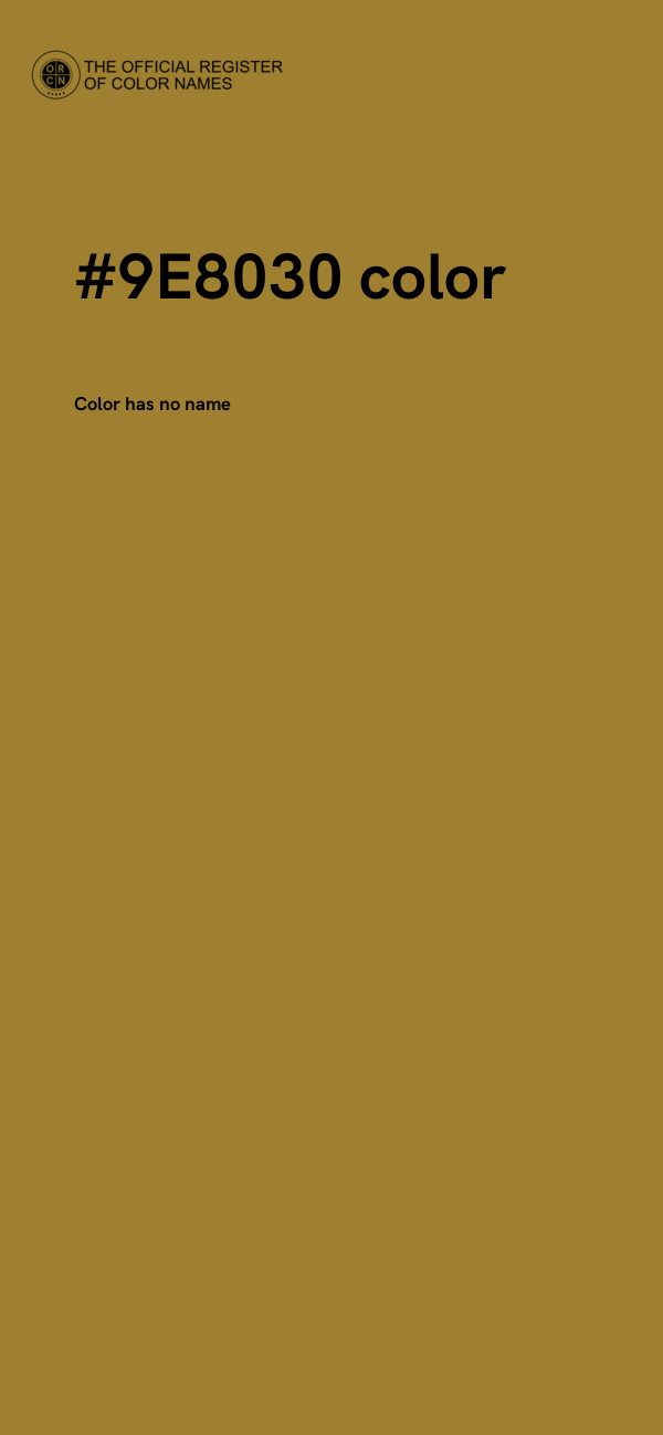 #9E8030 color image