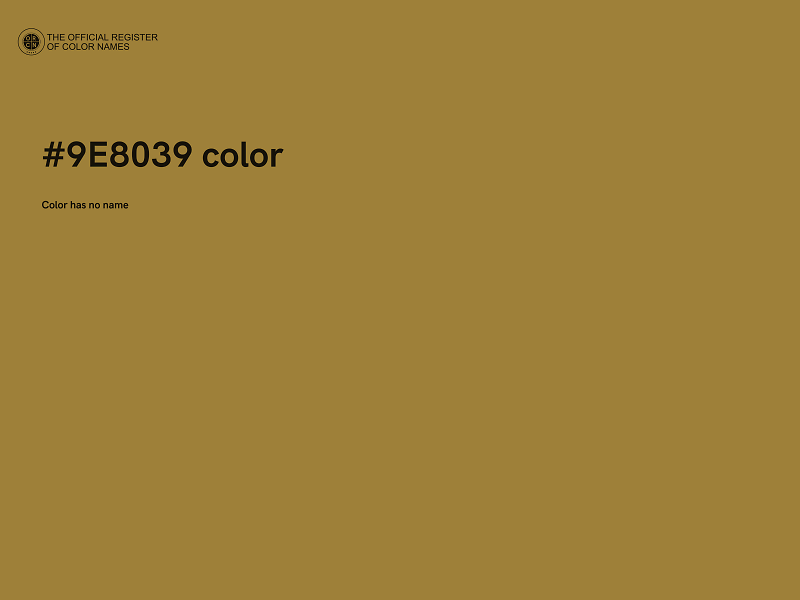 #9E8039 color image