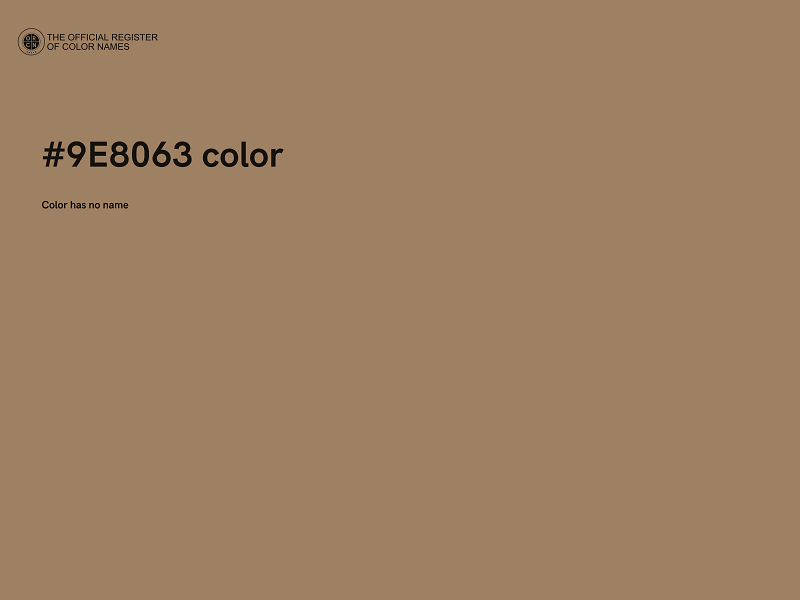#9E8063 color image